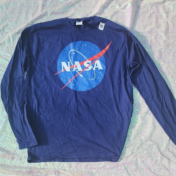 NASA mens Long Sleeve Shirt in Blue, NWT XL - Picture 1 of 2